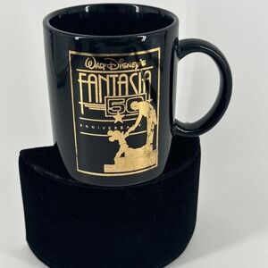 Walt‎ Disney Fantasia 50th Anniversary Mug Cup 1940-1990 Vintage Mickey Mouse